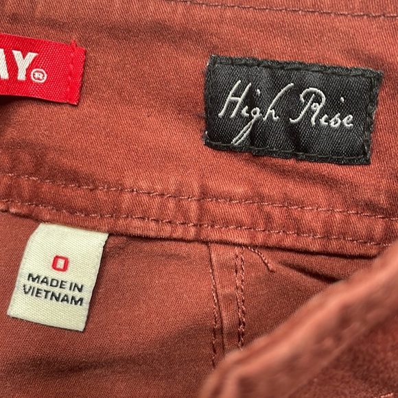 Union bay High Rise Pants Rust Stretchy Comfy Size 0 - Picture 4 of 9